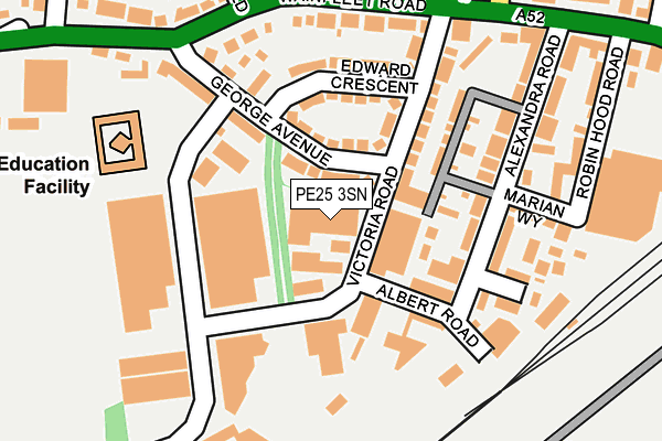 PE25 3SN map - OS OpenMap – Local (Ordnance Survey) PE25 3SN map - OS OpenMap – Local (Ordnance Survey)