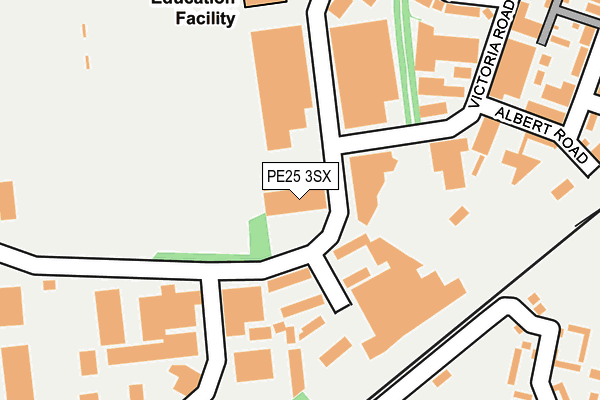 PE25 3SX map - OS OpenMap – Local (Ordnance Survey) PE25 3SX map - OS OpenMap – Local (Ordnance Survey)