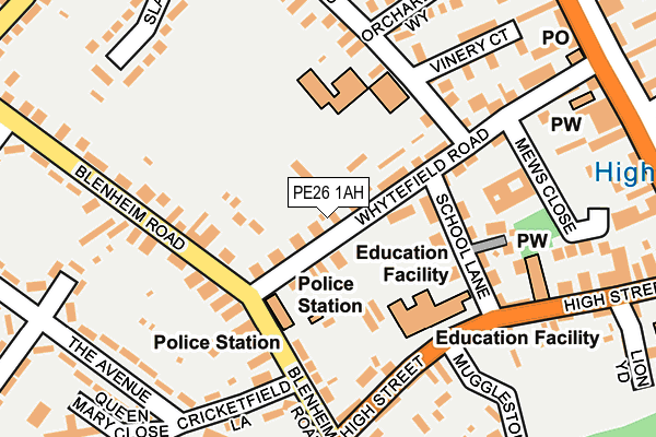 PE26 1AH map - OS OpenMap – Local (Ordnance Survey) PE26 1AH map - OS OpenMap – Local (Ordnance Survey)