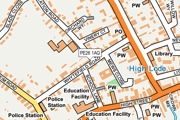 PE26 1AQ map - OS OpenMap – Local (Ordnance Survey) PE26 1AQ map - OS OpenMap – Local (Ordnance Survey)