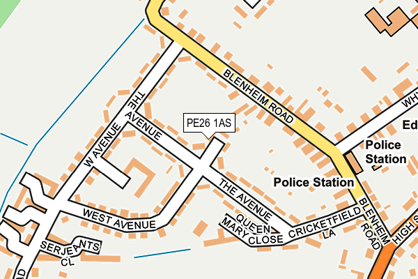 PE26 1AS map - OS OpenMap – Local (Ordnance Survey) PE26 1AS map - OS OpenMap – Local (Ordnance Survey)
