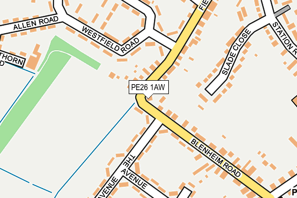 PE26 1AW map - OS OpenMap – Local (Ordnance Survey) PE26 1AW map - OS OpenMap – Local (Ordnance Survey)
