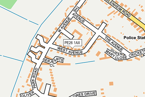 PE26 1AX map - OS OpenMap – Local (Ordnance Survey) PE26 1AX map - OS OpenMap – Local (Ordnance Survey)
