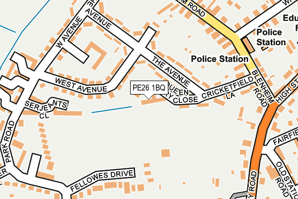 PE26 1BQ map - OS OpenMap – Local (Ordnance Survey) PE26 1BQ map - OS OpenMap – Local (Ordnance Survey)
