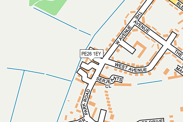 PE26 1EY map - OS OpenMap – Local (Ordnance Survey) PE26 1EY map - OS OpenMap – Local (Ordnance Survey)