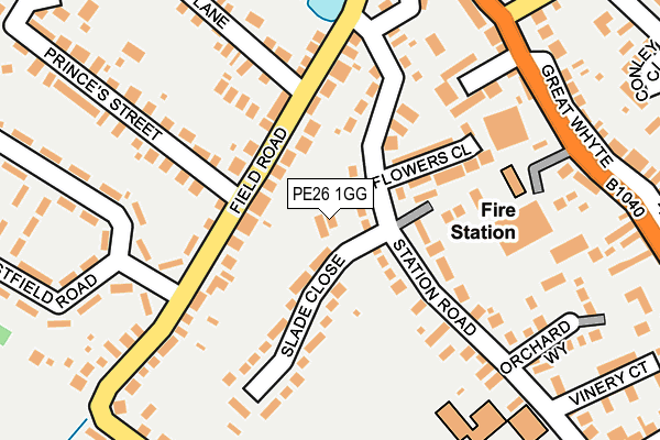 PE26 1GG map - OS OpenMap – Local (Ordnance Survey) PE26 1GG map - OS OpenMap – Local (Ordnance Survey)