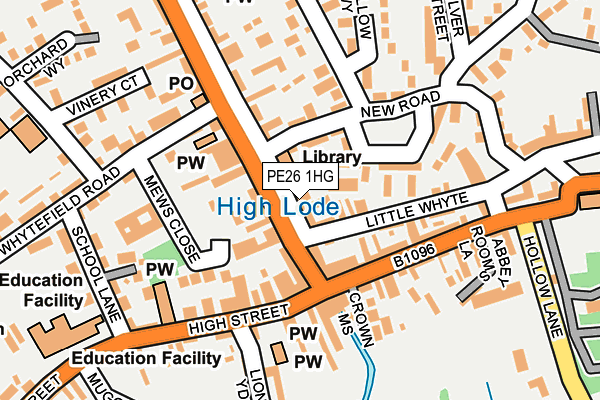 PE26 1HG map - OS OpenMap – Local (Ordnance Survey) PE26 1HG map - OS OpenMap – Local (Ordnance Survey)