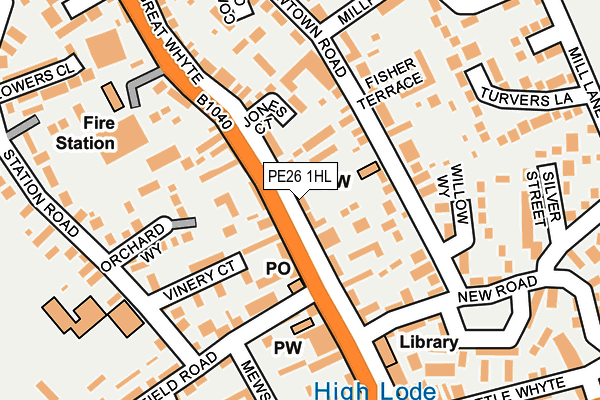 PE26 1HL map - OS OpenMap – Local (Ordnance Survey) PE26 1HL map - OS OpenMap – Local (Ordnance Survey)
