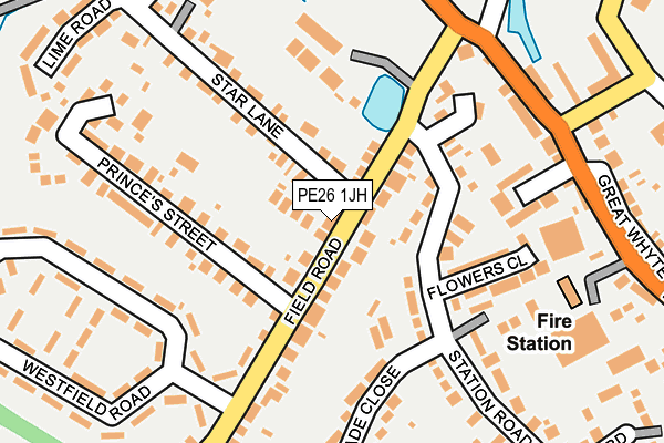 PE26 1JH map - OS OpenMap – Local (Ordnance Survey)