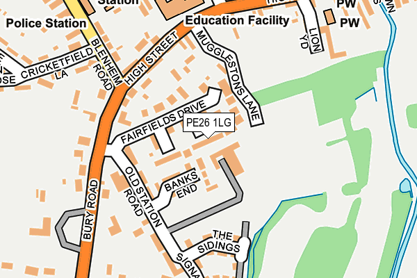 PE26 1LG map - OS OpenMap – Local (Ordnance Survey) PE26 1LG map - OS OpenMap – Local (Ordnance Survey)
