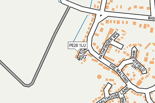 PE26 1LU map - OS OpenMap – Local (Ordnance Survey) PE26 1LU map - OS OpenMap – Local (Ordnance Survey)