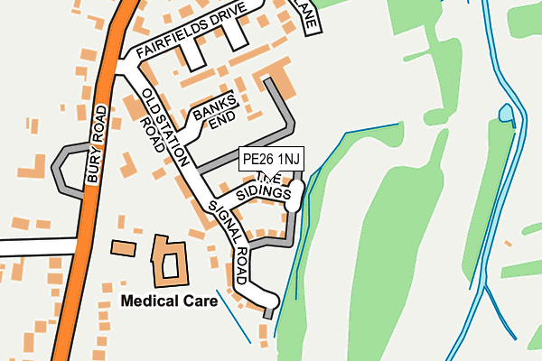 PE26 1NJ map - OS OpenMap – Local (Ordnance Survey) PE26 1NJ map - OS OpenMap – Local (Ordnance Survey)