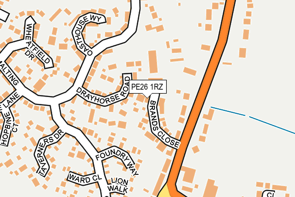 PE26 1RZ map - OS OpenMap – Local (Ordnance Survey) PE26 1RZ map - OS OpenMap – Local (Ordnance Survey)