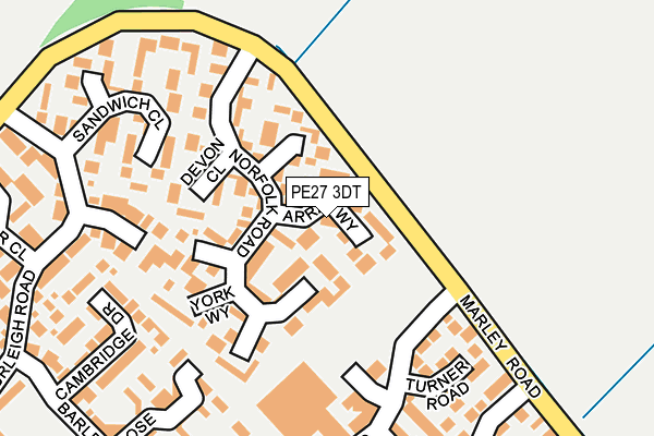 PE27 3DT map - OS OpenMap – Local (Ordnance Survey) PE27 3DT map - OS OpenMap – Local (Ordnance Survey)