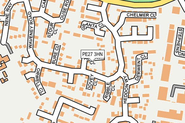 PE27 3HN map - OS OpenMap – Local (Ordnance Survey) PE27 3HN map - OS OpenMap – Local (Ordnance Survey)