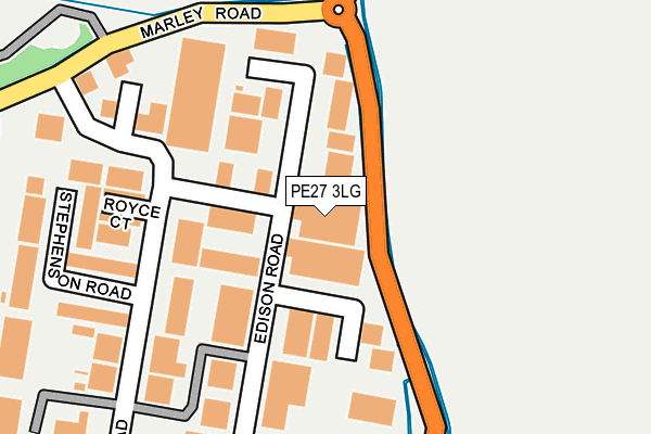 PE27 3LG map - OS OpenMap – Local (Ordnance Survey) PE27 3LG map - OS OpenMap – Local (Ordnance Survey)