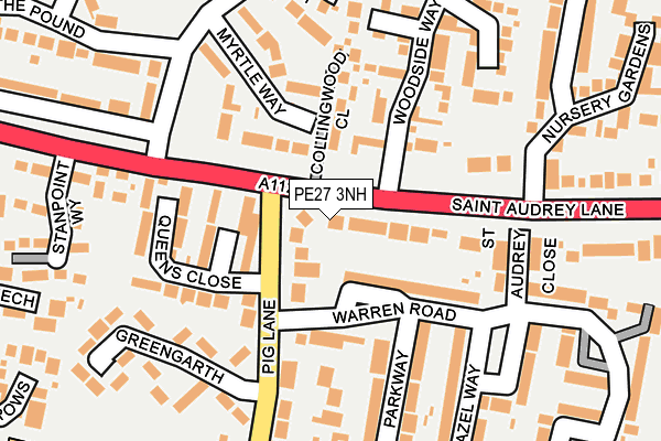 PE27 3NH map - OS OpenMap – Local (Ordnance Survey) PE27 3NH map - OS OpenMap – Local (Ordnance Survey)