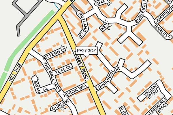 PE27 3QZ map - OS OpenMap – Local (Ordnance Survey) PE27 3QZ map - OS OpenMap – Local (Ordnance Survey)