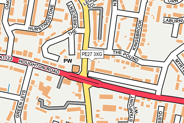 PE27 3XG map - OS OpenMap – Local (Ordnance Survey) PE27 3XG map - OS OpenMap – Local (Ordnance Survey)