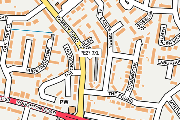 PE27 3XL map - OS OpenMap – Local (Ordnance Survey) PE27 3XL map - OS OpenMap – Local (Ordnance Survey)