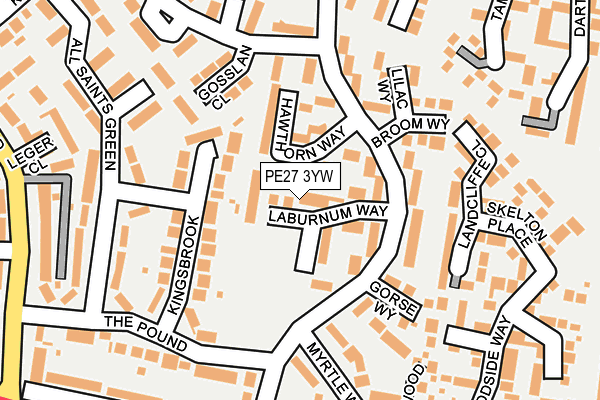 PE27 3YW map - OS OpenMap – Local (Ordnance Survey) PE27 3YW map - OS OpenMap – Local (Ordnance Survey)