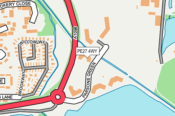 PE27 4WY map - OS OpenMap – Local (Ordnance Survey) PE27 4WY map - OS OpenMap – Local (Ordnance Survey)