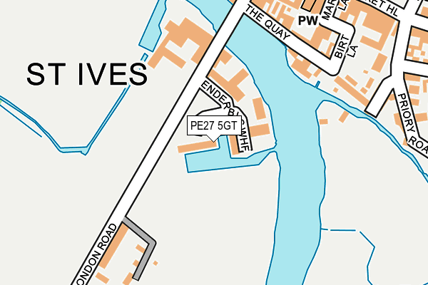 PE27 5GT map - OS OpenMap – Local (Ordnance Survey) PE27 5GT map - OS OpenMap – Local (Ordnance Survey)