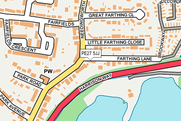 PE27 5JJ map - OS OpenMap – Local (Ordnance Survey) PE27 5JJ map - OS OpenMap – Local (Ordnance Survey)