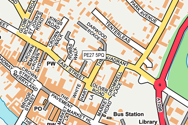 PE27 5PQ map - OS OpenMap – Local (Ordnance Survey) PE27 5PQ map - OS OpenMap – Local (Ordnance Survey)