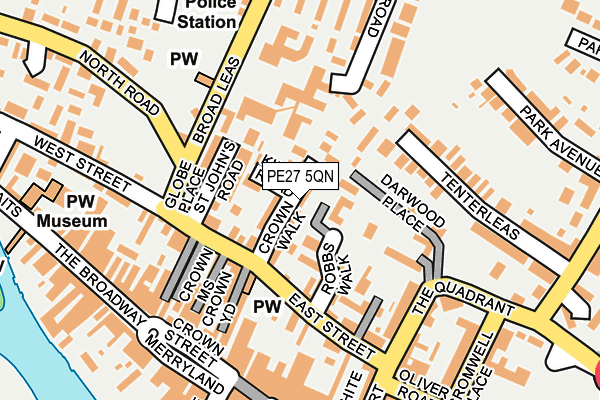 PE27 5QN map - OS OpenMap – Local (Ordnance Survey) PE27 5QN map - OS OpenMap – Local (Ordnance Survey)