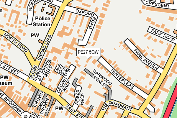 PE27 5QW map - OS OpenMap – Local (Ordnance Survey) PE27 5QW map - OS OpenMap – Local (Ordnance Survey)
