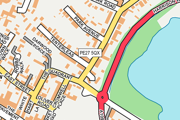 PE27 5QX map - OS OpenMap – Local (Ordnance Survey) PE27 5QX map - OS OpenMap – Local (Ordnance Survey)
