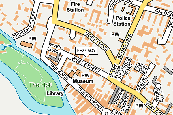 PE27 5QY map - OS OpenMap – Local (Ordnance Survey) PE27 5QY map - OS OpenMap – Local (Ordnance Survey)