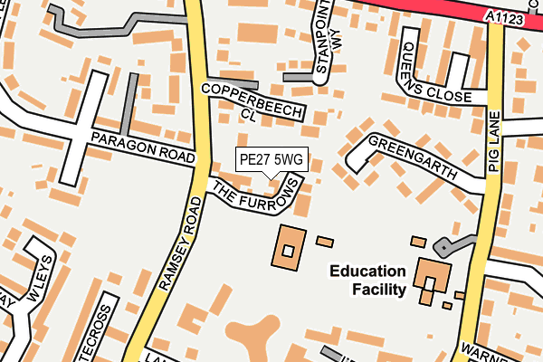 PE27 5WG map - OS OpenMap – Local (Ordnance Survey) PE27 5WG map - OS OpenMap – Local (Ordnance Survey)