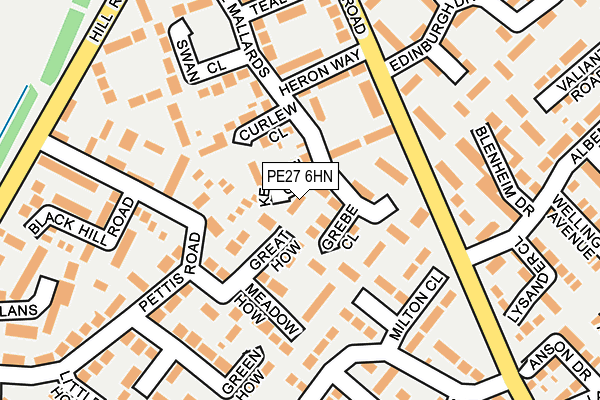 PE27 6HN map - OS OpenMap – Local (Ordnance Survey) PE27 6HN map - OS OpenMap – Local (Ordnance Survey)