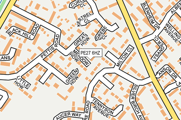 PE27 6HZ map - OS OpenMap – Local (Ordnance Survey) PE27 6HZ map - OS OpenMap – Local (Ordnance Survey)