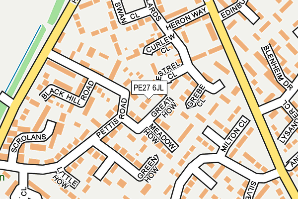 PE27 6JL map - OS OpenMap – Local (Ordnance Survey) PE27 6JL map - OS OpenMap – Local (Ordnance Survey)