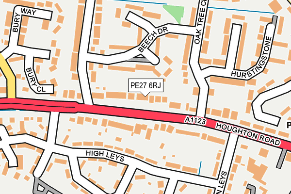 PE27 6RJ map - OS OpenMap – Local (Ordnance Survey) PE27 6RJ map - OS OpenMap – Local (Ordnance Survey)