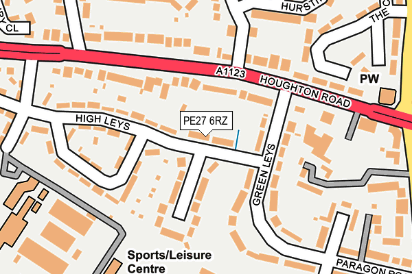 PE27 6RZ map - OS OpenMap – Local (Ordnance Survey) PE27 6RZ map - OS OpenMap – Local (Ordnance Survey)