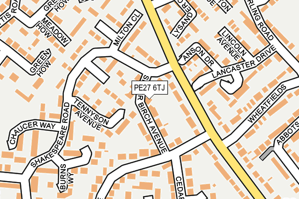 PE27 6TJ map - OS OpenMap – Local (Ordnance Survey) PE27 6TJ map - OS OpenMap – Local (Ordnance Survey)