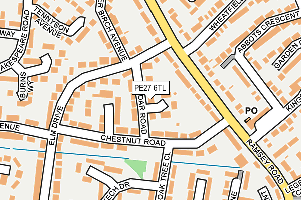 PE27 6TL map - OS OpenMap – Local (Ordnance Survey) PE27 6TL map - OS OpenMap – Local (Ordnance Survey)