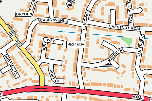 PE27 6UA map - OS OpenMap – Local (Ordnance Survey) PE27 6UA map - OS OpenMap – Local (Ordnance Survey)