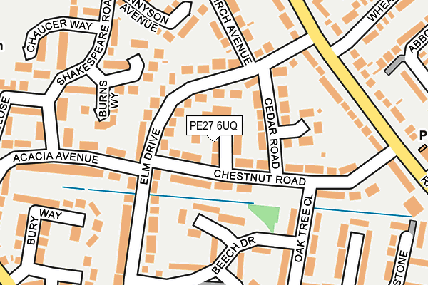 PE27 6UQ map - OS OpenMap – Local (Ordnance Survey) PE27 6UQ map - OS OpenMap – Local (Ordnance Survey)