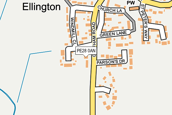 PE28 0AN map - OS OpenMap – Local (Ordnance Survey) PE28 0AN map - OS OpenMap – Local (Ordnance Survey)