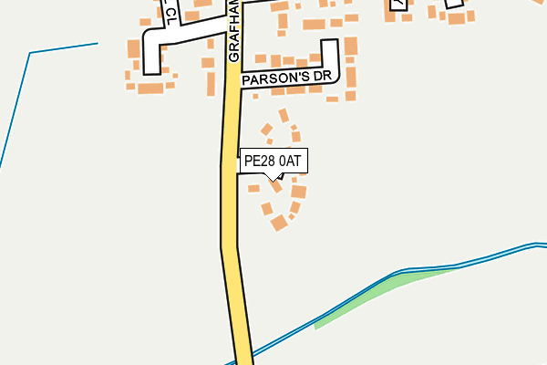 PE28 0AT map - OS OpenMap – Local (Ordnance Survey) PE28 0AT map - OS OpenMap – Local (Ordnance Survey)