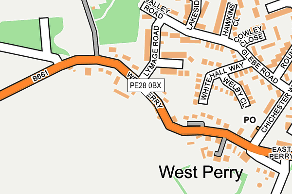 PE28 0BX map - OS OpenMap – Local (Ordnance Survey)