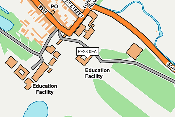 PE28 0EA map - OS OpenMap – Local (Ordnance Survey) PE28 0EA map - OS OpenMap – Local (Ordnance Survey)