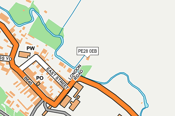 PE28 0EB map - OS OpenMap – Local (Ordnance Survey) PE28 0EB map - OS OpenMap – Local (Ordnance Survey)