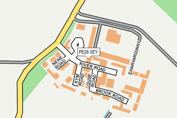 PE28 0EY map - OS OpenMap – Local (Ordnance Survey) PE28 0EY map - OS OpenMap – Local (Ordnance Survey)