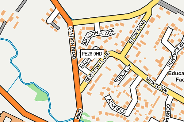 PE28 0HD map - OS OpenMap – Local (Ordnance Survey) PE28 0HD map - OS OpenMap – Local (Ordnance Survey)